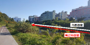 안양천 매설구간-기존관로, 복선화관로 